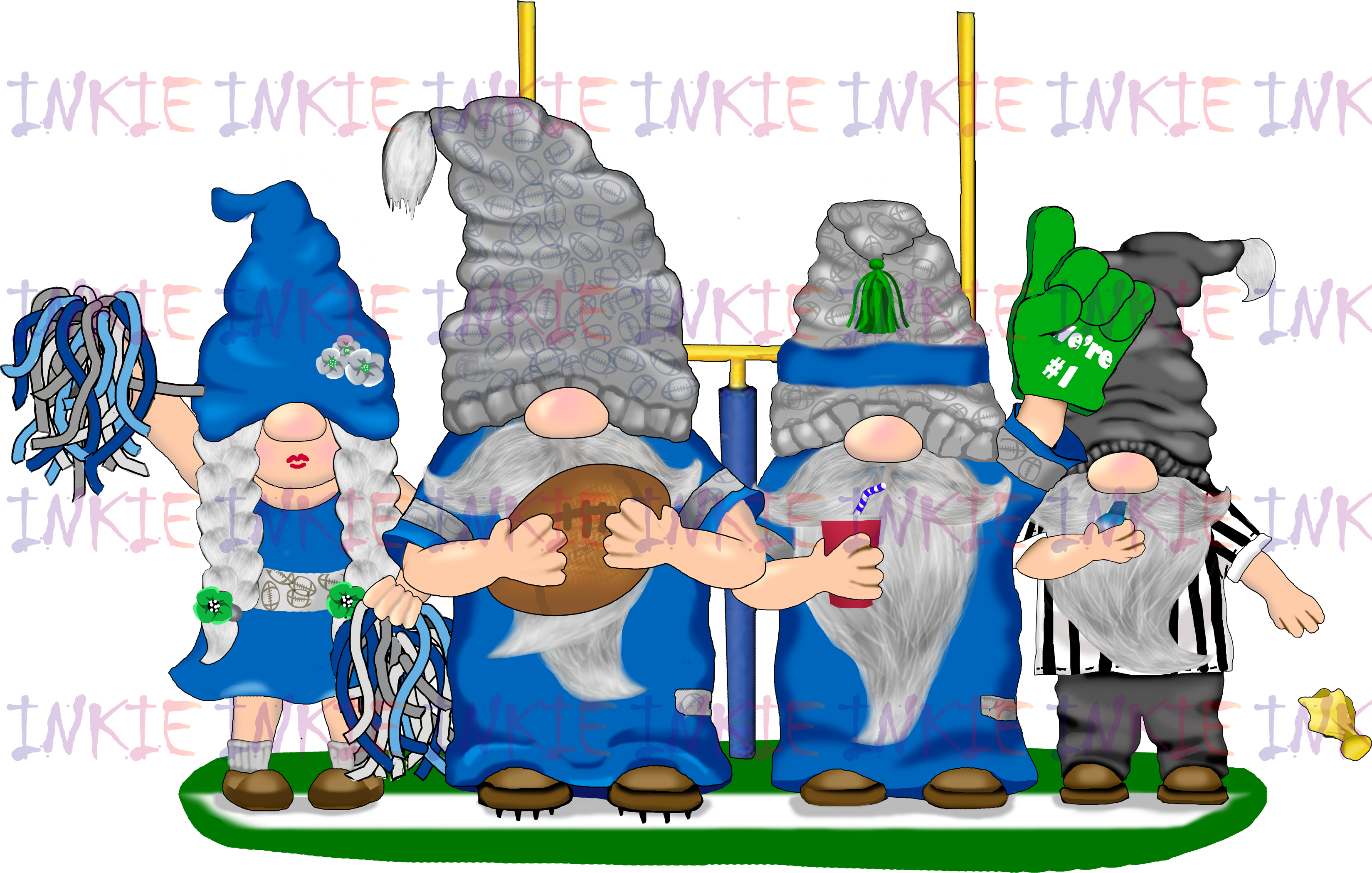 Football Gnomes with NFC Colors